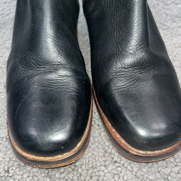 H by HUDSON HANDMADE BLACK LEATHER & NAVJO WOOL DESIGN UPPER ANKLE BOOTS EU 39 - Picture 4 of 15